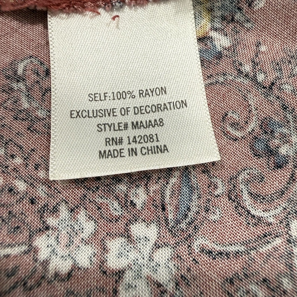 Blue Rain Womens Dress Pink Floral Size M 100% Rayon - Picture 9 of 11